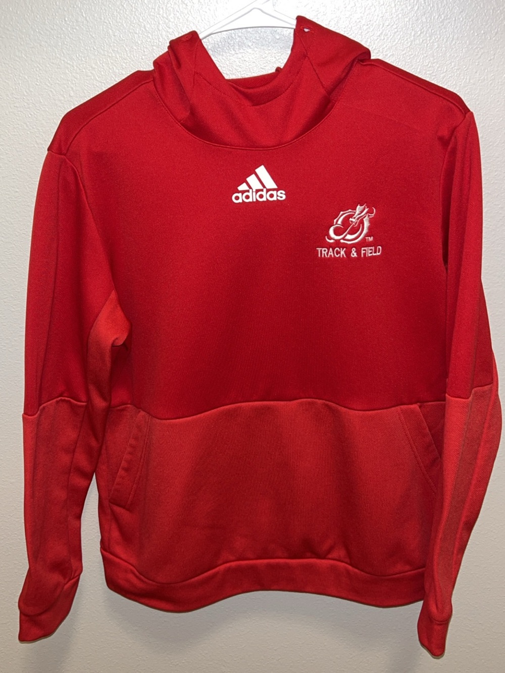 adidas Red Track & Field Pullover Hoodie
